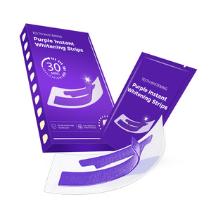 Tiras Blanqueadoras de Dientes <span class=keywords><strong>V34</strong></span> Corrector de Color Morado, Blanqueamiento Instantáneo Sin Peróxido, Tiras Secas Seguras para el Esmalte, 14 Pares - Product Image 2