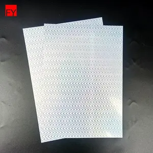Printer Inkjet Holografik Lembar Stiker Tahan Air 8.5*11 Inci Pola Kustom Kualitas Tinggi