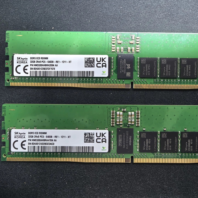 SK HYNIX DDR5 32GB 6400MHz Desktop Memory Module 288-Pin DIMM High Quality Adie M-Series Chips HMCG88AHBQA in Stock
