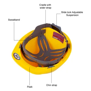 V Guard Orange Industrial Construction Safety Helmet
