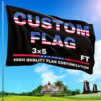 Drapeau extérieur personnalisé en polyester, texte, logo, photo imprimés UV, bannière décorative pour jardin, cour, mur, sans mât