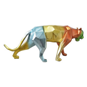 Prodotti di arte della resina cinese artigianato animale resina decorativa a grandezza naturale della <span class=keywords><strong>tigre</strong></span> del leopardo statua decorazione della casa - Product Image 3