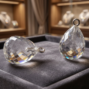Wholesale High Quality 925 Silver Drop Shape Connectors Crystal Jewelry Findings & Components Model Crystal Drops Sejal Creaton - Product Image 3