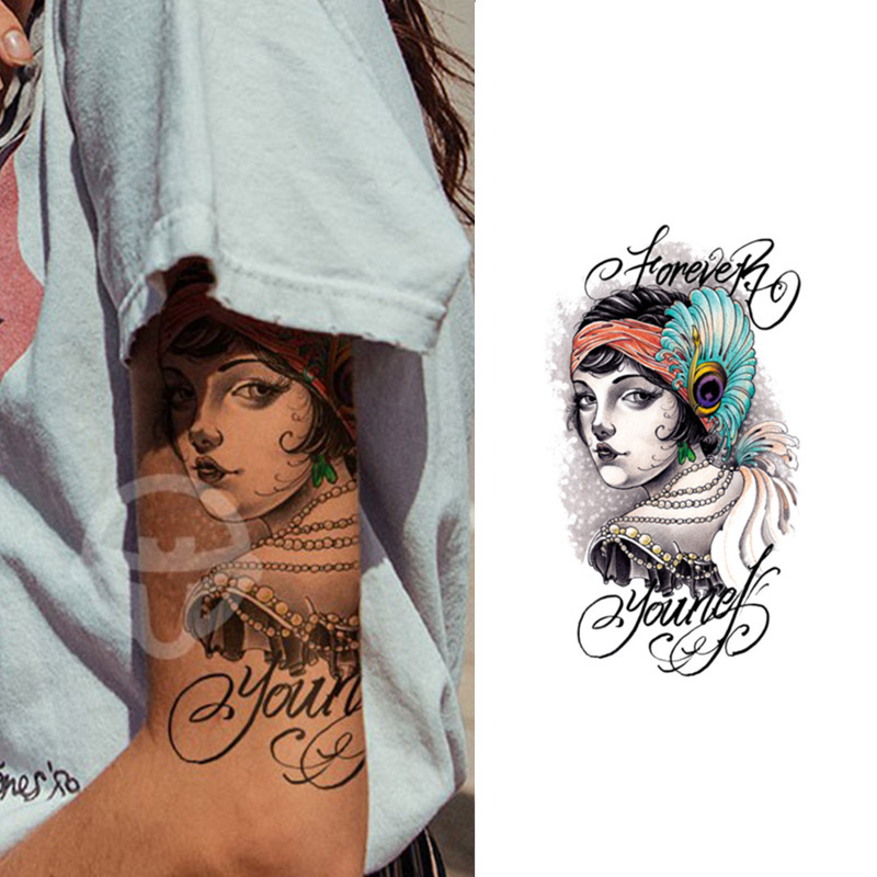 2021 Newest Men Women Designs Non-toxic Realistic India Ink Printing Water Transfer Finger Temporary Full Hand Tattoo Stickers