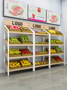 Giá để trưng bày trái cây, rau củ, rượu vang bằng kim loại, kệ để đồ, giá để trái cây cho siêu thị - Product Image 4