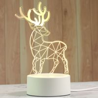 Nouvelle Lampe de Nuit LED Personnalisée avec Photo, Effet 3D Illusion Animale, Base de Table en Acrylique, Décoration de Chambre d'Enfant pour Noël, Idée Cadeau