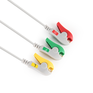 Factory Supply Compatible with Phillllipps M3064A Direct Connect ECG Cable M1001A 3 Leads Clip IEC ECG Cable - Product Image 4