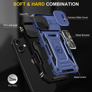 Coques de téléphone portable flexibles avec béquille dissimulée pour <span class=keywords><strong>iPhone</strong></span> 18 17 16 15 14 <span class=keywords><strong>13</strong></span> 12 11 <span class=keywords><strong>Pro</strong></span> <span class=keywords><strong>Max</strong></span> Plus, coques arrière magnétiques antichoc - Product Image 6