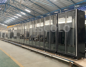 Stand Cabinet Commercial Refrigerator 4 Glass Door <b>Drink</b> <b>Cooler</b> Digital Control Automatic Defrost for Supermarket Factory Direct - Product Image 5
