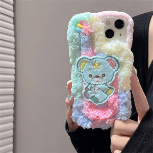 เคสโทรศัพท์ลายหมีลูกกวาดน่ารักแบบเกาหลี, เคสนิ่มสำหรับ iPhone 14 13 12 11 Pro XS MAX XR ฤดูหนาวกันกระแทก - Product Image 3