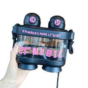 Double Drink PP Plastic Eco-Friendly Dishwasher Safe Large Capacity <b>Travel</b> Sport Telescope Shape Water <b>Bottle</b> with Lid for Kids - Product Image 6