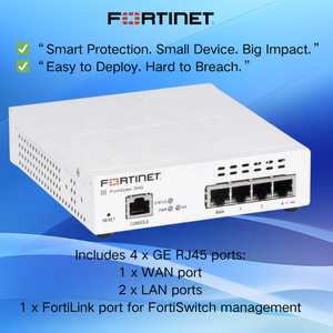 Fortinet FG-30G อุปกรณ์ไฟร์วอลล์ FortiGate รุ่นใหม่ของแท้ ฮาร์ดแวร์เครือข่ายสำหรับองค์กรใหม่ รับประกัน 1 ปี จัดส่งรวดเร็ว - Product Image 2