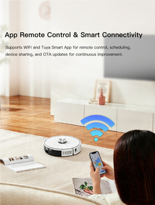 Aspirateur robot intelligent RC330, aspirateur rechargeable avec fonctions humides et sèches, installation automatique, prise EU - Product Image 6