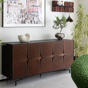 Mueble de TV Nórdico Biner Fabricado en Shanghái, Aparador Miles, Mueble de Almacenamiento para Entrada, Mueble de Madera Maciza Nórdica, Mueble de TV de Madera Maciza - Product Image 3