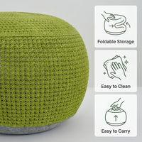 Pouf de sol moderne en tissu tissé à la main de style nordique pour chambre à coucher, coussin de canapé, repose-pieds, tabouret à chaussures amovible