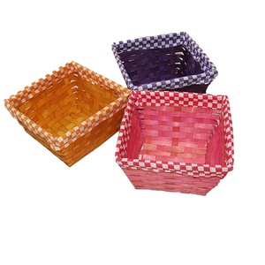 Factory Customized Woven Bamboo Festival <strong>Gift</strong> <strong>Basket</strong> Bamboo Storage Display <strong>Basket</strong> Bamboo <strong>Easter</strong> Decoration <strong>Basket</strong> with Liner - Product Image 6