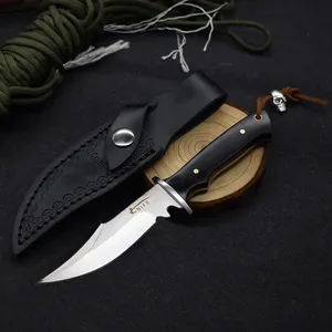 Gran oferta, de Rusia OEM, cuchillos de hoja fija afilada de alta dureza, supervivencia, camping, caza, senderismo, cuchillo de carne