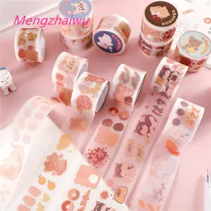 Conjunto de papelaria escolar kawaii, coréia, materiais escolares, presente, engraçado, impressão de animais, alta temperatura, fita máscara, papel, lavhi