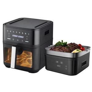 <span class=keywords><strong>Friteuse</strong></span> à air grande capacité 8L <span class=keywords><strong>2</strong></span>-en-1, 1700W, chauffage 3D avec écran tactile intelligent et fenêtre visible pour la famille - Product Image 1