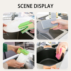 Estropajo Ecológico para Limpieza <span class=keywords><strong>de</strong></span> Cocina, Esponja Personalizada para Lavar Platos, Esponja <span class=keywords><strong>de</strong></span> Doble Cara para Lavar Platos - Product Image 2