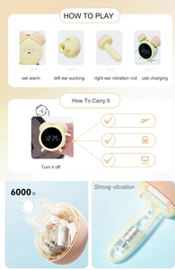 นาฬิกาปลุกสั่นแบบใหม่สำหรับผู้หญิง ดีไซน์เรียบหรู เซ็กซี่ ของขวัญวันวาเลนไทน์ นาฬิกาปลุกสั่นบนเตียง ควบคุมผ่านแอพ รีโมทคอนโทรล ของเล่นเซ็กซ์แบบดูด - Product Image 4