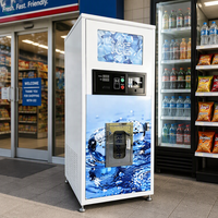 Distributeur automatique de glace en libre-service pour l'extérieur, paiement par pièces, carte de crédit, code QR, SDK, système d'ensachage automatique pour les ventes en supermarché
