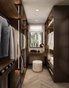 Armario de Madera de Alta Gama con Puerta Abierta, Organizador de Ropa de Lujo para Dormitorio, Armario Personalizado, Vestidor - Product Image 5