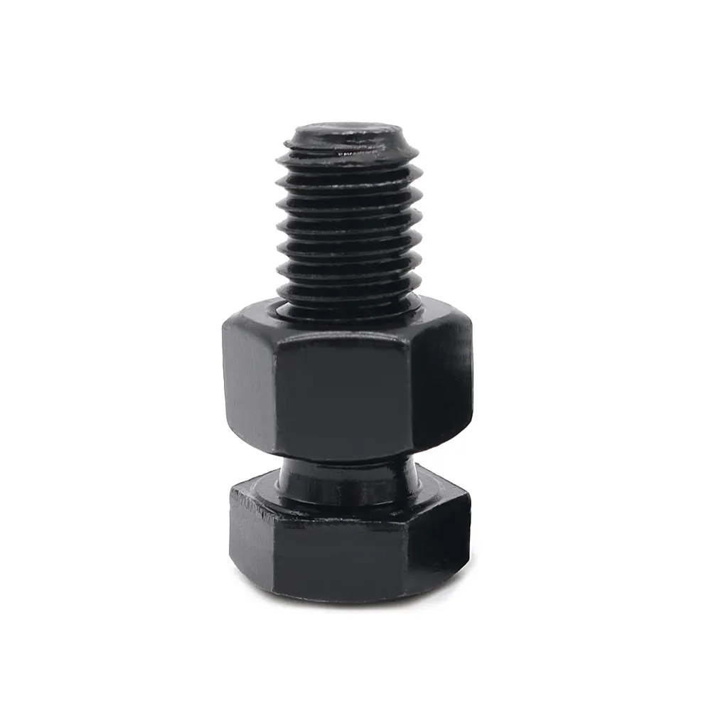 M5 M6 M8 M10 M12 M16 Preto Grau 8.8 Aço Carbono Metric Thread DIN933 DIN934 External Hex Hexágono Cabeça Parafusos Parafusos e Porca