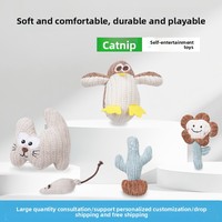 Bâton à mâcher résistant aux morsures en peluche infusé à la catnip pour chats et chatons - Baguette de jeu pour l'auto-entretenissement et le soulagement de l'ennui