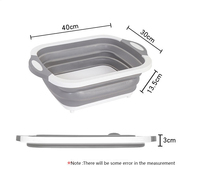 Accessoires de cuisine blocs à découper pliables planche à découper en plastique bassin de rangement