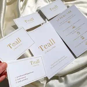 עיצוב אופנה אישית לוגו 400gsm נייר הוספה כרטיס ביקור כרטיסי ביקור גלויות ברכה לחברה