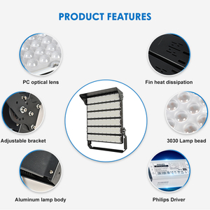 Chất lượng cao IP65 bóng rổ không thấm nước sân vận động đèn 250W 500W 750W 1000W 1250W 1500W 2000W <span class=keywords><strong>Led</strong></span> sân vận động nhẹ Lũ lụt - Product Image 4