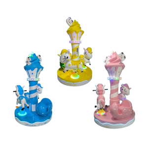 เครื่องเล่นม้าหมุนเด็ก ยี่ห้อจินส์ สำหรับใช้ในร่มและกลางแจ้ง ขายดีจากโรงงาน เหมาะสำหรับโชว์ในห้างสรรพสินค้า ผลิตจากพลาสติกทนทาน รับน้ำหนักได้ 100-500 กิโลกรัม - Product Image 5