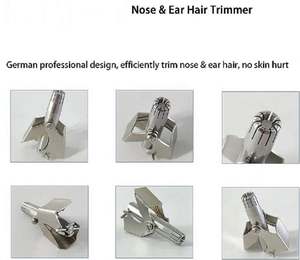 Cepillo para Limpiar el Vello de la Nariz para Hombre, Recortador Manual de Acero Inoxidable, Lavable y Portátil, para Nariz y Orejas - Product Image 6