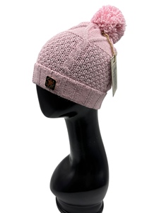 Excellent Quality Casual Style Knitting Adult Unisex Beanie <b>Winter</b> Metal Badge Custom <b>Hats</b> Acrylic/Nylon Plain Knit & Cable - Product Image 3