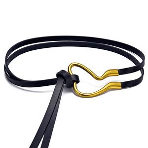Grande ferro di cavallo H fibbia a sezione Fine doppio corpo sigillo fiocco <span class=keywords><strong>cintura</strong></span> vita lunga <span class=keywords><strong>cintura</strong></span> con fibbia in lega - Product Image 5
