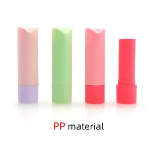 המכל סיטונאי מותאם אישית ייחודי macaron PP פלסטיק שפתון צינורות אקו ידידותי ריק שפתון מכולות