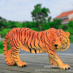 ประติมากรรมเสือไฟเบอร์กลาส สำหรับตกแต่งภายนอกอาคาร รูปสัตว์ตั้งพื้น ขนาดใหญ่ เหมาะสำหรับจัดแสดงในสวนสาธารณะหรือสวนสัตว์ - Product Image 4