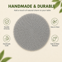 Set de table en PET tissé 38 cm, imperméable, résistant à la moisissure, écologique, anti-taches, pour table de repas extérieure, facile à nettoyer, durable, en carton