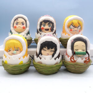 Figuras de Anime Q-Cute, Juguetes Coleccionables, Tanjiro, <span class=keywords><strong>Nezuko</strong></span>, <span class=keywords><strong>Zenitsu</strong></span>, Inosuke, Adornos de Escritorio con Movimiento - Product Image 1