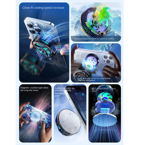 新着SL17小型タイプc充電ゲーム電話クーラーファン磁気2 in 1冷却ファンRGBライト付きIOSAndroid用 - Product Image 6