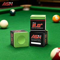 ASN WJQK-05 Craie de billard premium 22 mm, emballage en feuille d'argent, craie carrée pour queue de billard, haute friction, antidérapante