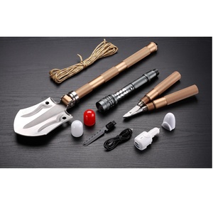 IN ACCIAIO INOX/ALLUMINIO <span class=keywords><strong>Multi</strong></span> funzione di utilità pala, di sopravvivenza pala, pala di campeggio esterna pala, include coltello, ascia, ha visto - Product Image 1