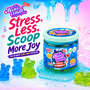Nouveauté : Bonbons liquides Slime Gooey Gummy en pot, saveur fruitée, comestibles et sûrs, vente en gros personnalisée pour usines - Product Image 1