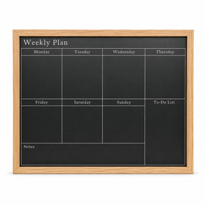 <span class=keywords><strong>Pizarra</strong></span> con Marco de Madera Impresa Personalizada, Planificador <span class=keywords><strong>Semanal</strong></span>, <span class=keywords><strong>Pizarra</strong></span> para Oficina, Hogar, Escuela, Decoración de Pared - Product Image 1