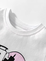 Ensemble deux pièces pour garçons : T-shirt graphique skater et short élastique noir – Tenue décontractée d'été en coton pour enfants – Vêtements pour enfants en gros