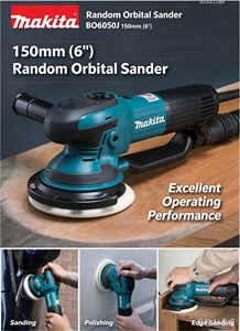 <span class=keywords><strong>Polisseuse</strong></span> orbitale aléatoire <span class=keywords><strong>MAKITA</strong></span> BO6050J 150 mm (6 pouces) à vitesse variable, <span class=keywords><strong>ponceuse</strong></span> orbitale électrique pour le polissage de la peinture automobile - Product Image 3