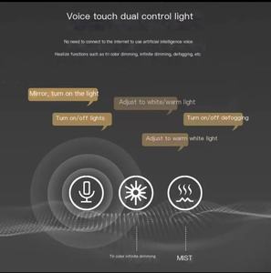 Luxe Anti-buée LED salle de bain <span class=keywords><strong>miroir</strong></span> tenture murale lampe en cristal Intelligent lavage des mains <span class=keywords><strong>miroir</strong></span> de toilette - Product Image 2