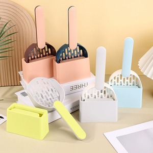 Pala para Arena de Gatos de Colores Pastel Barata al por Mayor de Fábrica, Pala Multicolor para Arena de Gatos con Soporte - Product Image 1