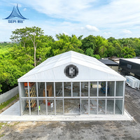 Carpa Desmontable de Aleación de Aluminio con Pared de Panel Sándwich de Vidrio y ABS para Eventos al Aire Libre
